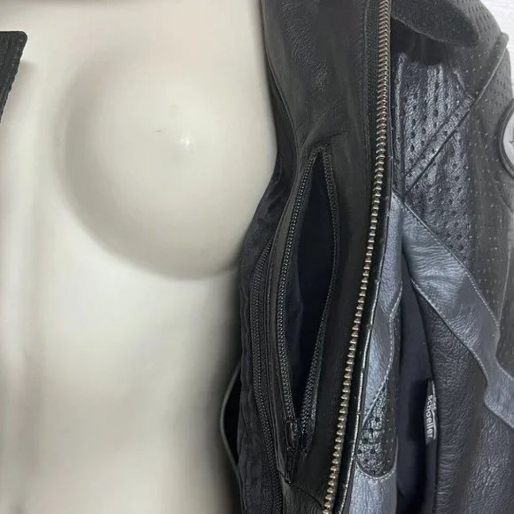 AGVSPORT BREEZE Real Leather Perforated Cycle 🏍️ Jacket w/ ARMOR💪 🛡️-Size 48 - Picture 11 of 12